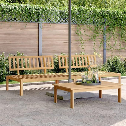 Pallet Sofa Natural Wood Solid Acacia Wood Medium Modular Sofa Couch for Garden Terrace
