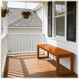 Outdoor Garden Bench, 2-Person Metal Patio Benches Weatherproof Outside Backless Bench 3.3ft 3.9ft 4.9ft 5.9ft Front - Photo 1