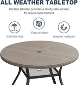 VICLLAX Round Patio Dining Table - Photo 4