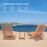 GREENVINES Folding-Xavier-Chairs Set of 4 | Wave | Portable Adirondack-Chair | HDPE Plastic | All Weather Fire-Pit Chair - Photo 5