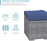 Patiorama 2 Pieces Assembled Outdoor Patio Ottoman - Photo 7