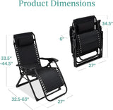Best Choice Products Oversized Zero Gravity Chair, Folding Outdoor Patio Recliner - Photo 3