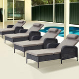 Belord Outdoor Chaise Lounge Patio Recliner - 75 Inch Adjustable Wicker Chaise Lounge with Soft Pillow Removable - Photo 9