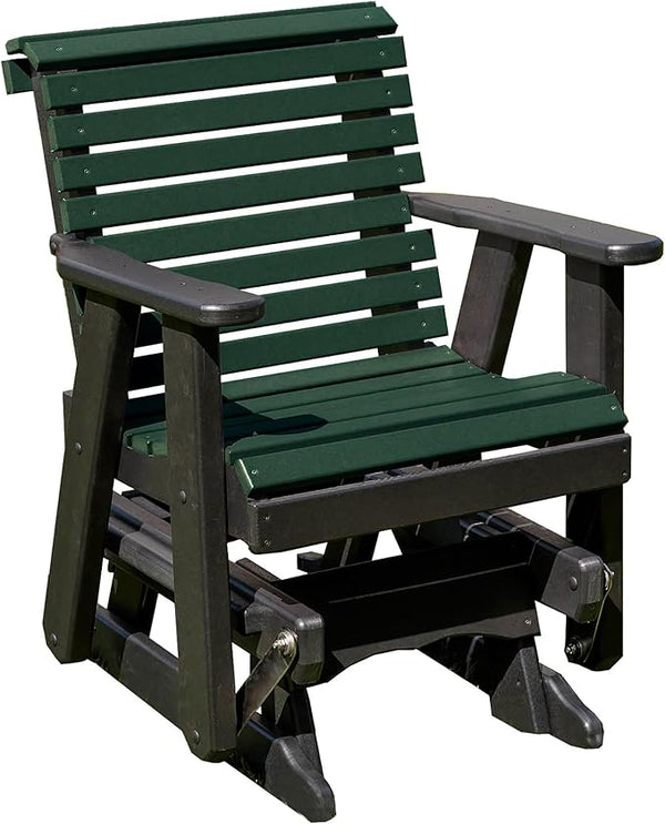 Amish Craftsmanship Made in USA 2FT Heavy Duty Poly Lumber Wood Porch Patio Glider HDPE with No Wood fibers Lancaster - Photo 1