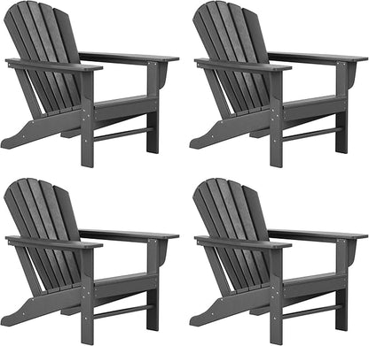 WestinTrends Dylan Outdoor Adirondack Chair (Set of 4), Gray