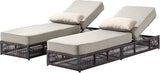 Luxury Outdoor Chaise Lounges with 5 Inch Thickened Cushions - Set of 2 High Back Brown Wicker Patio Recliners Rattan - Photo 1