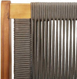 Modern Outdoor Bench, Solid Acacia Wood Garden Furniture Set Grey 48 x 30 x 29 Inches - Photo 8
