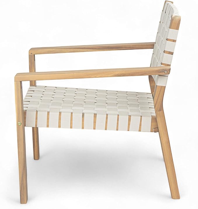 Christopher Knight Home Set of 2 Lena Patio Furniture Acacia Wood Armchair, Woven Rope Outdoor Club Chair - Photo 10