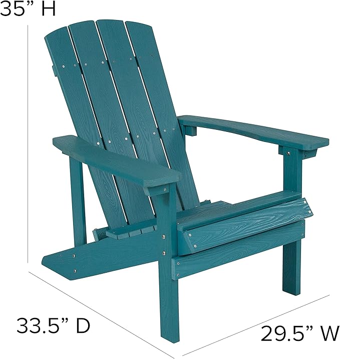 Flash Furniture Charlestown Commercial Grade Indoor/Outdoor Adirondack Chair - Photo 3