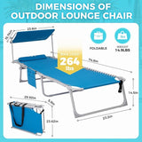#WEJOY Folding Lounge Chair with Canopy Shade - Photo 2