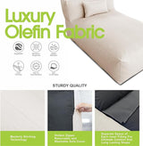 Outdoor Bean Bed Chair Sun Lounger, Outdoor Couch Sofa for Patio & Pool, Foam Filling Day Bed Furniture - Photo 9