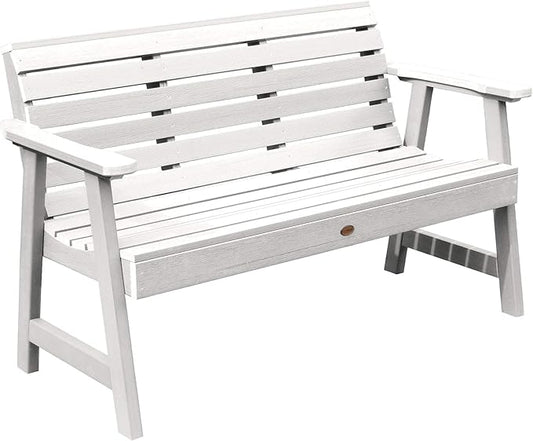 highwood AD-BENW3-WHE Weatherly Garden Bench, 5 Feet, White
