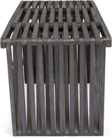 Christopher Knight Home Esme Outdoor Acacia Wood Bench, Dark Gray Finish - Photo 5