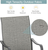 Patio Swivel Chairs Set of 4, Outdoor Dining Chairs with High Back - Photo 5