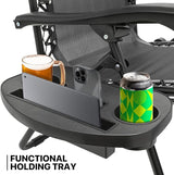 MoNiBloom Zero Gravity Chair with Canopy Shade, Patio Anti Gravity Recliner - Photo 9