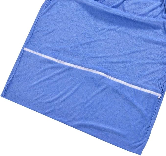 VOCOOL Double Layer Chaise Lounge Pool Chair Cover Beach Towel Fitted Elastic Pocket Won't Slide 85" L x 30" W-Royal - Photo 8