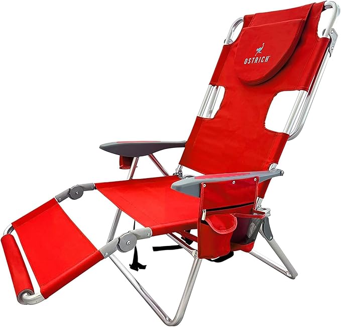 Ostrich the Backpack 3N1 Portable Chair with Cooler Bag and Reclining Lounger for Tanning, Camping, Beach - Photo 1