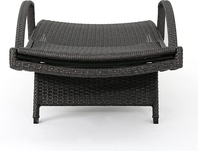 Christopher Knight Home Salem Outdoor Wicker Arm Chaise Lounges, 2-Pcs Set - Photo 5