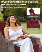 10 Piece High Back Outdoor Patio Furniture Set - Patio Conversation Set with Swivel Rocker Outdoor Chairs Set of 4 and - Photo 4
