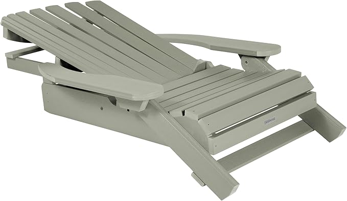 Highwood Hamilton Folding and Reclining King Size Adirondack Chair, Eucalyptus
