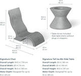 Ledge Lounger Signature Chair Set - Two Chairs - Ice Bin Side Table - in-Pool - On-Deck - Water Depths 0-9” - All Types - Photo 5
