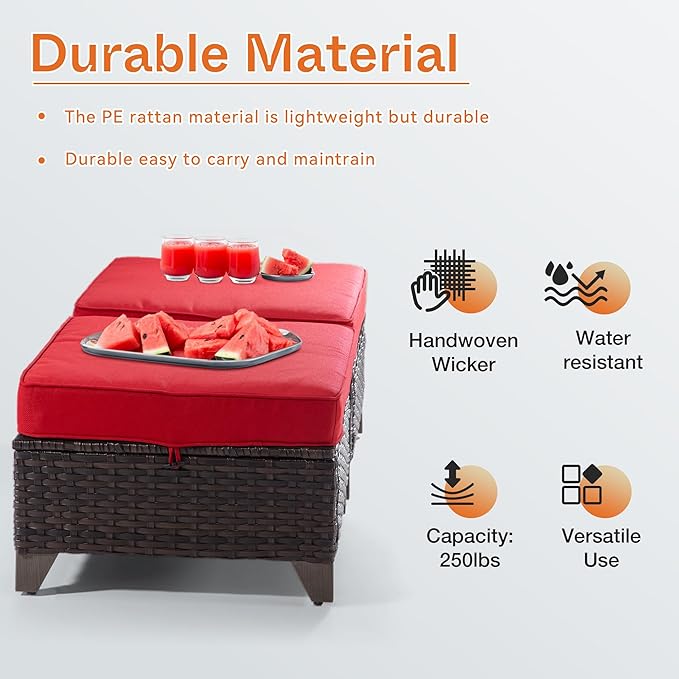 Joyside Patio Ottoman Set of 2 - Photo 4