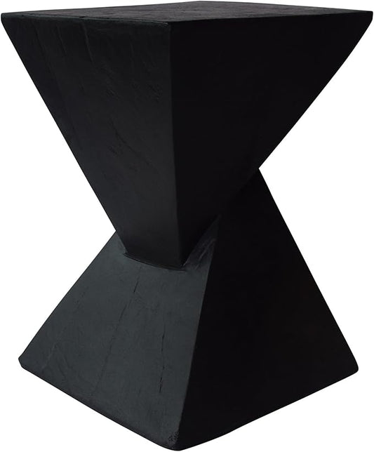 Christopher Knight Home Kajsa Outdoor Lightweight Concrete Accent Table, Black