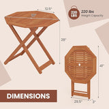 Tangkula 32-Inch Octagon Folding Outdoor Dining Table - Photo 3