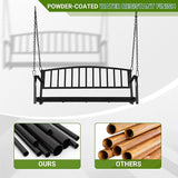 ZIMTOWN 2-Person Metal Porch Swing, 47-Inch Wide Hanging Bench，Heavy Duty Hanging Chair with 64.9" Adjustable Chains - Photo 4