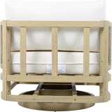 Christopher Knight Home Carlis Outdoor Acacia Wood Swivel Club Chair with Removable Cushion - Photo 10