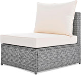 Quarte 6-Piece Patio Outdoor Conversation Round Sofa Set - Photo 5