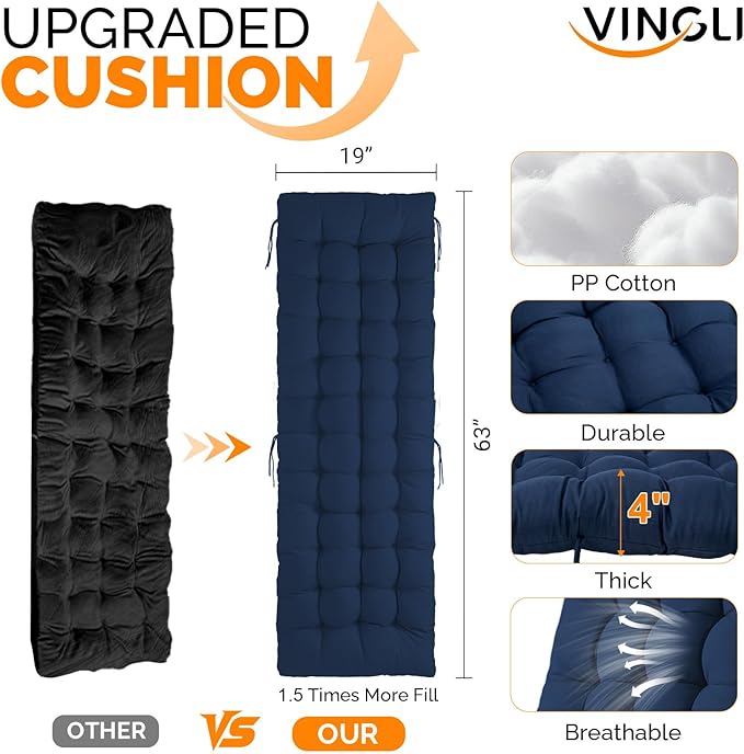 VINGLI Padded Zero Gravity Chair - Photo 3