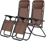 PayLessHere Adjustable Lounge Chair Beach Chair Zero Gravity Chair Folding Textilene Lawn Patio Chair with Removable - Photo 1