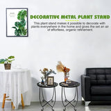 2 Pack 15 Inch Tall Plant Stands Outdoor Indoor, Metal Side Tables for Patio - Photo 5