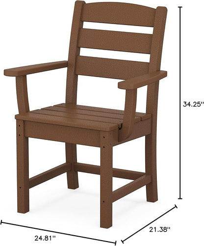 Polywood® Lakeside Dining Arm Chair in Teak