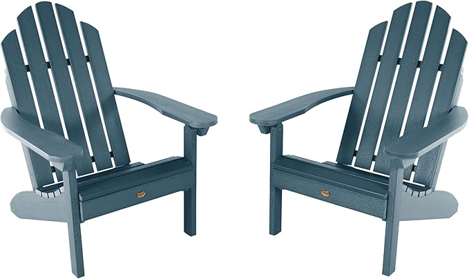 Highwood Classic Westport Adirondack Chairs, 2-Piece Set, Nantucket Blue