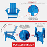Costaelm Folding Adirondack Chairs, Outdoor Patio Adjustable Lawn Chairs - Photo 5
