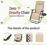 Homall 3 Pcs Zero Gravity Chair Patio Folding Recliner Outdoor Chaise Lounge Chairs Portable Reclining Chair Set with - Photo 3