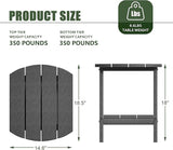 TORVA Patio Adirondack Side Table, Outdoor End Tables All-Weather Resistant HDPE Humidity-Proof Long Time Use for Deck - Photo 2