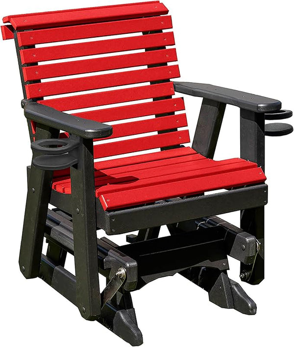 Amish Craftsmanship Made in USA 2FT Heavy Duty Poly Lumber Wood Porch Patio Glider HDPE with No Wood fibers Lancaster - Photo 1