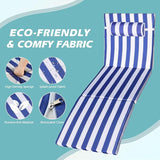 Chaise Lounge Chairs Outdoor Set of 4, Comfy Outside Wicker Patio Pool Lounge Chair w/ 5 Adjustable Back Angle - Photo 3