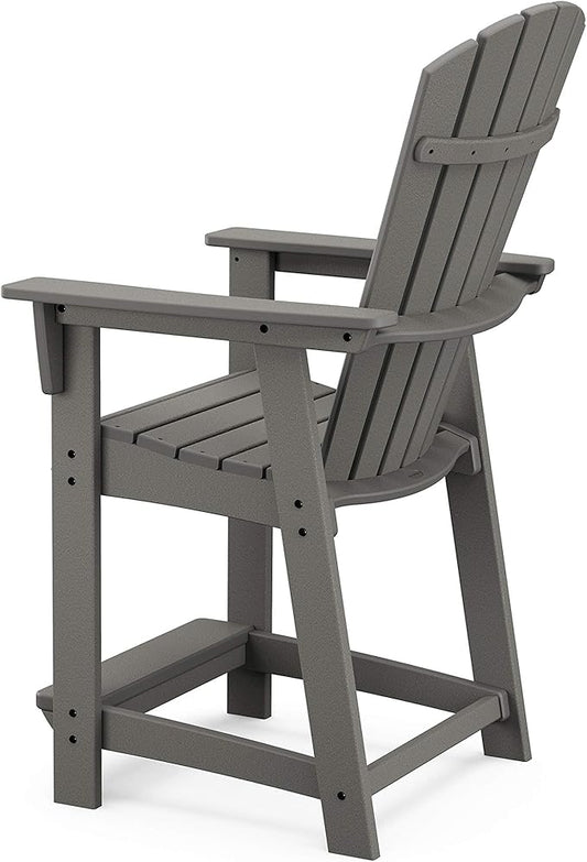 POLYWOOD® Nautical Counter Chair, Black