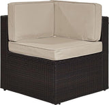 Crosley Furniture Palm Harbor Corner Outdoor Sectional Chair, Wicker Patio Chairs for Porch, Deck, Backyard - Photo 1