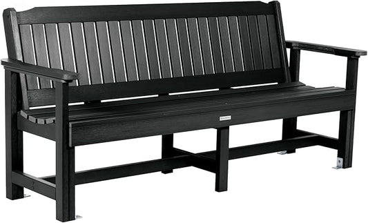 Sequoia Professional CM-BENSQ62-BKE Commercial Grade Exeter 6 Foot Garden Bench, Black