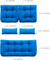 QILLOWAY Outdoor Patio Wicker Seat Cushions Group Loveseat/Two U-Shape/Two Lumbar Pillows for Patio Furniture - Photo 2