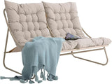 Patio Loveseat, Outdoor Double Chair, Oversized Padded Comfy Outdoor Loveseat, 2 Seater Couch with Cushion - Photo 1