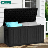 YITAHOME 90 Gallon Large Deck Box, Double-Wall Resin Outdoor Storage Boxes, Deck Storage for Patio Furniture, Cushions - Photo 6