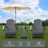 Folding Adirondack Chairs, Oversized HDPE Adirondack Chairs with Side Table and Cup Holder - Photo 5