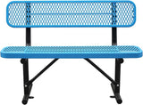 Thermoplastic Coated Iron Park Bench for Outside, Heavy Duty Metal Garden Bench - Photo 1