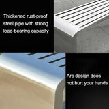 Metal Garden Bench, Outdoor Benches Weatherproof, Stainless Steel Frame, Patio Bench with Mounting Screws - Photo 5